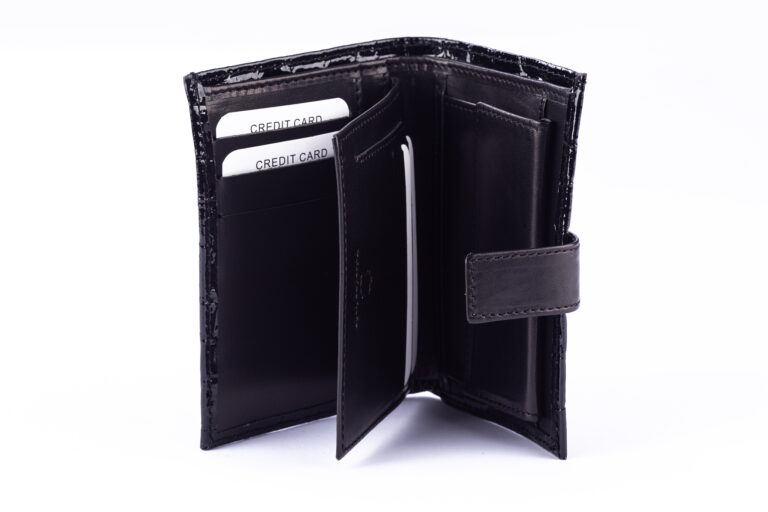 NOVČANIK - 307 KROKO BLACK