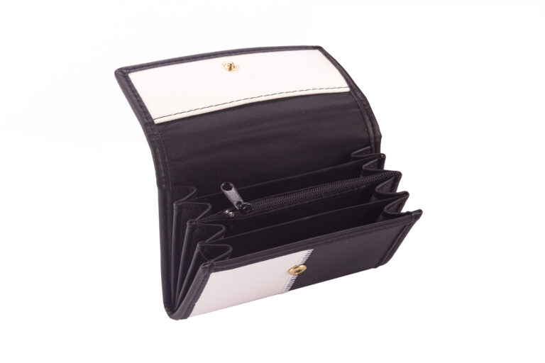 KOŽNI NOVČANIK CRNO BIJELI