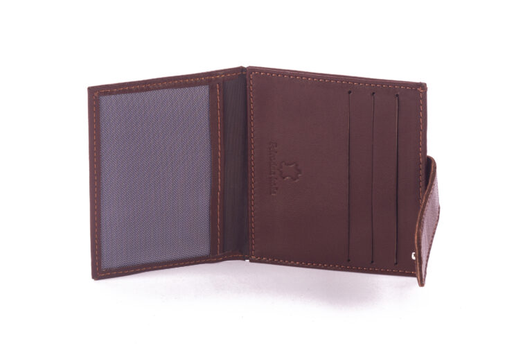 Kožni etui za kartice druki-smeđi