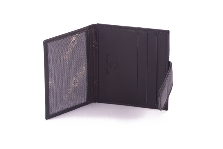 Kožni etui za kartice druki-crni