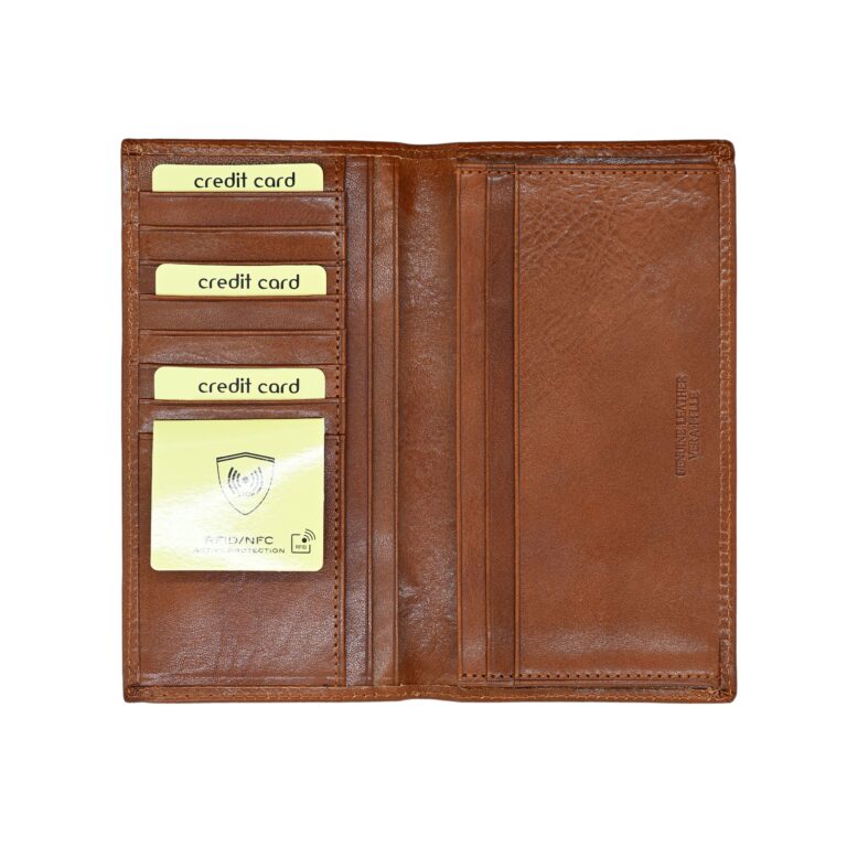 KOŽNI NOVČANIK MUŠKI ELEGANCE SVIJETLO SMEĐI