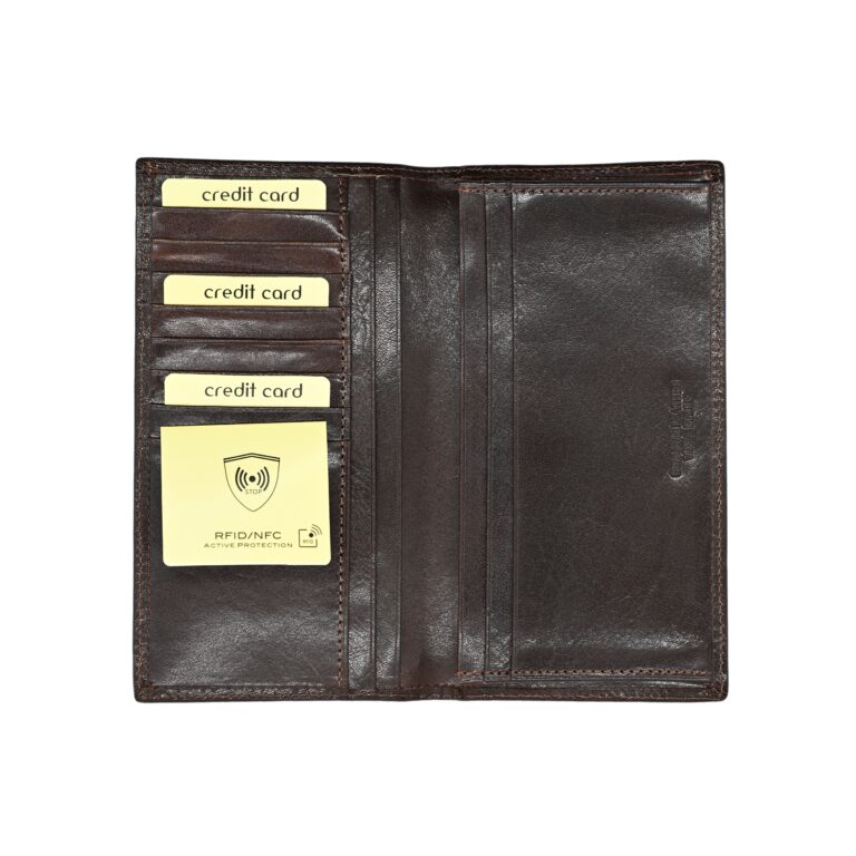 KOŽNI NOVČANIK MUŠKI ELEGANCE TAMNO SMEĐI