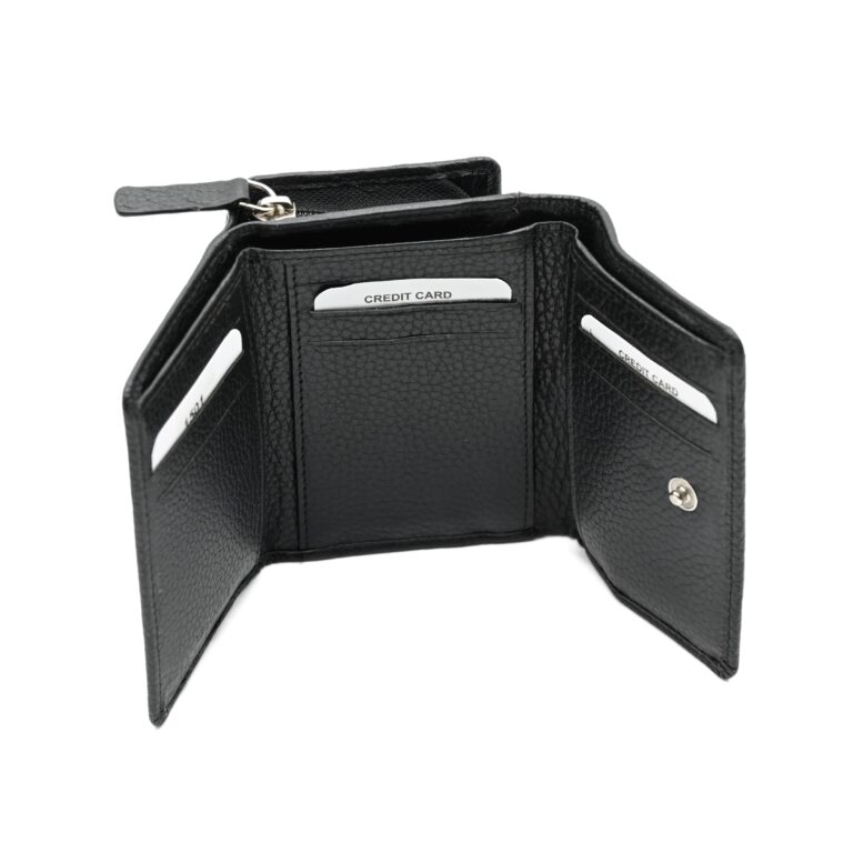 ŽENSKI KOŽNI NOVČANIK- 1501 crni