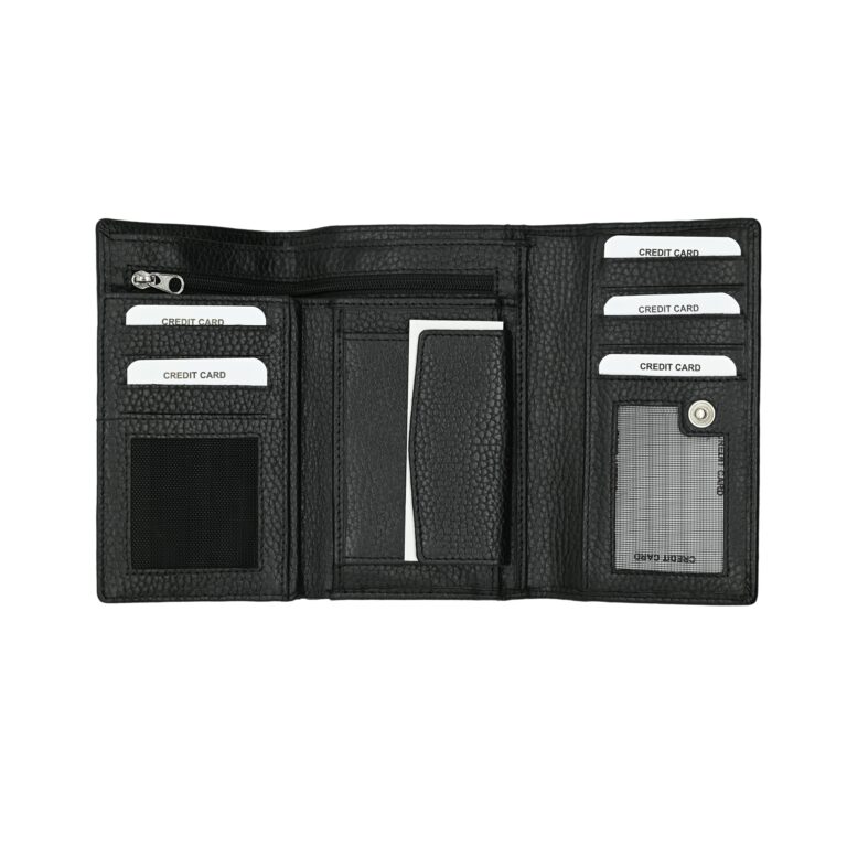 ŽENSKI KOŽNI NOVČANIK- 1500 crni