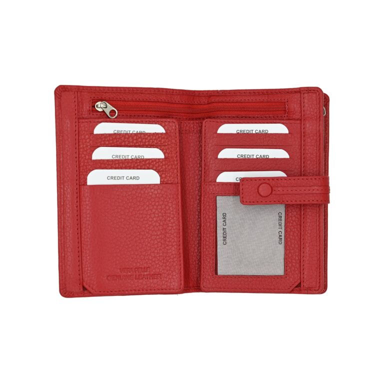 ŽENSKI KOŽNI NOVČANIK- n364 crveni