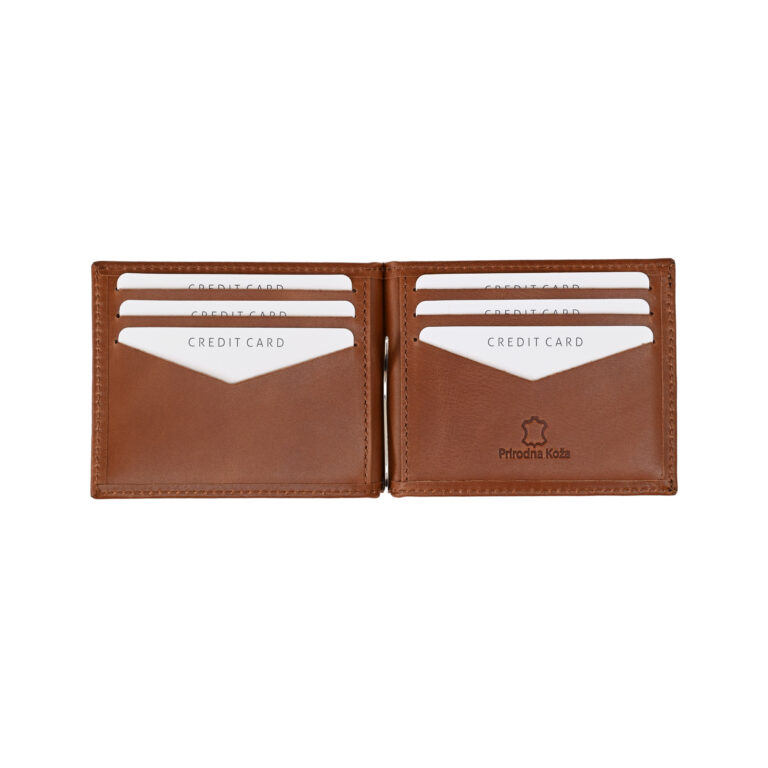 KOŽNI NOVČANIK MUŠKI- N302 SMEĐI