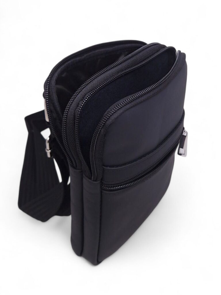 MUŠKA KOŽNA TORBICA M32 CRNA PLANE