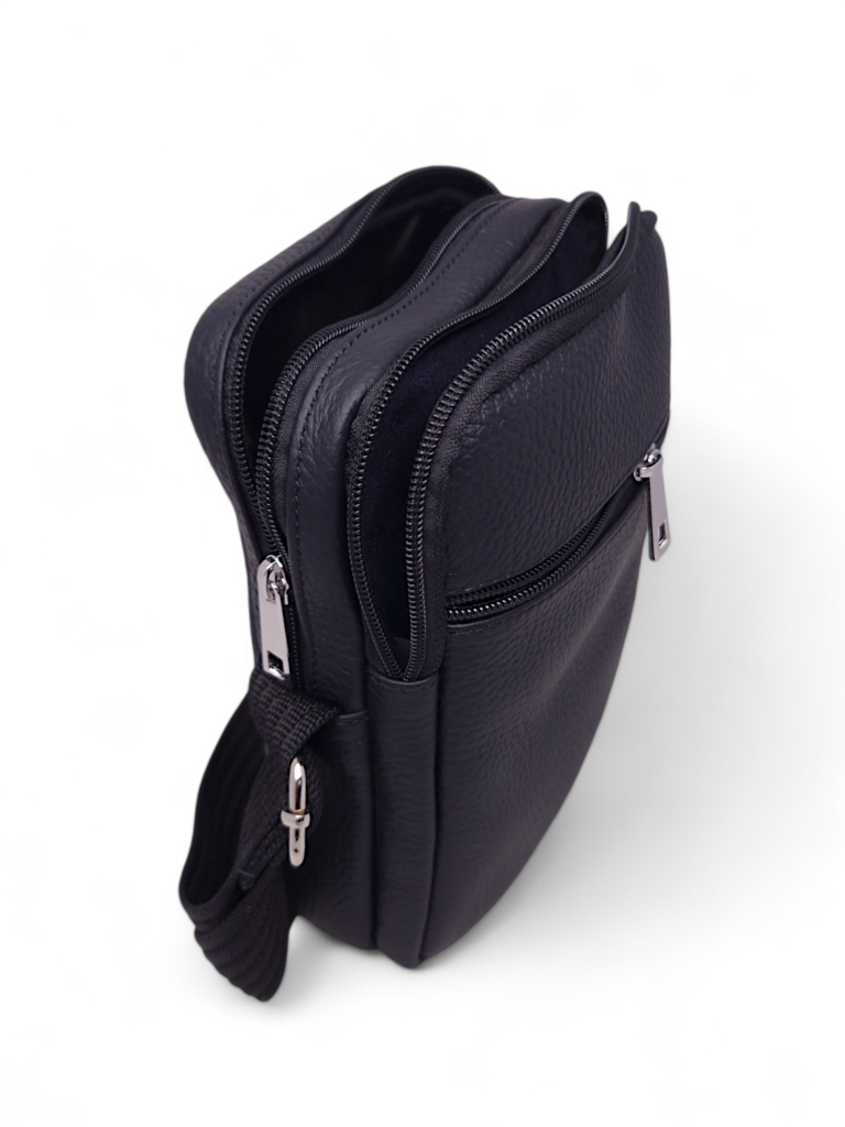 MUŠKA KOŽNA TORBICA m70- crna