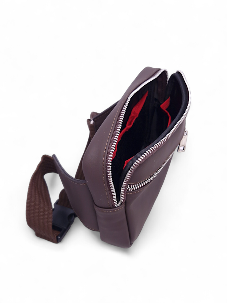 MUŠKA KOŽNA TORBICA P50- SMEĐA